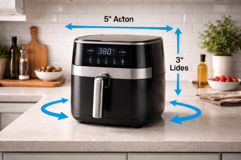 air fryer placement on kitchen counter