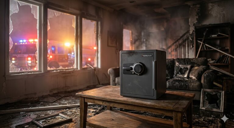 fireproof safe for home surviving house fire in USA disaster scenario