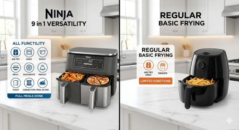 ninja air fryer 9 in 1 vs regular air fryer comparison